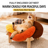 Flower-Shaped Cat Bed with Removable, Washable Design
