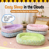 Floral Round Pet Bed for Cats and Small Dogs