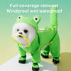Frog Full-Coverage Raincoat for Dogs with Leash Opening