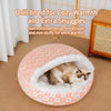 Covered Plush Pet Bed for Cats and Small Dogs
