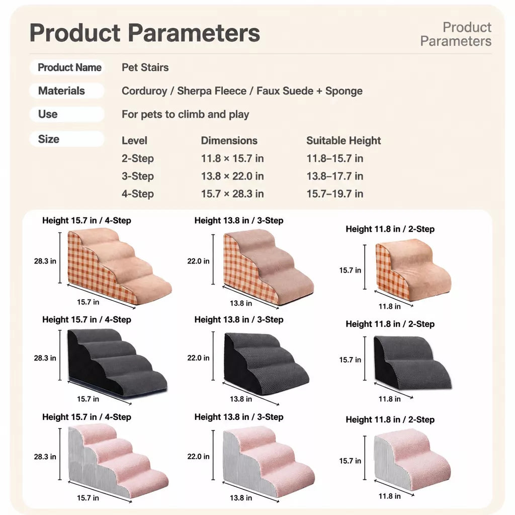 Pet Foam Stairs for Beds and Sofas p-05224