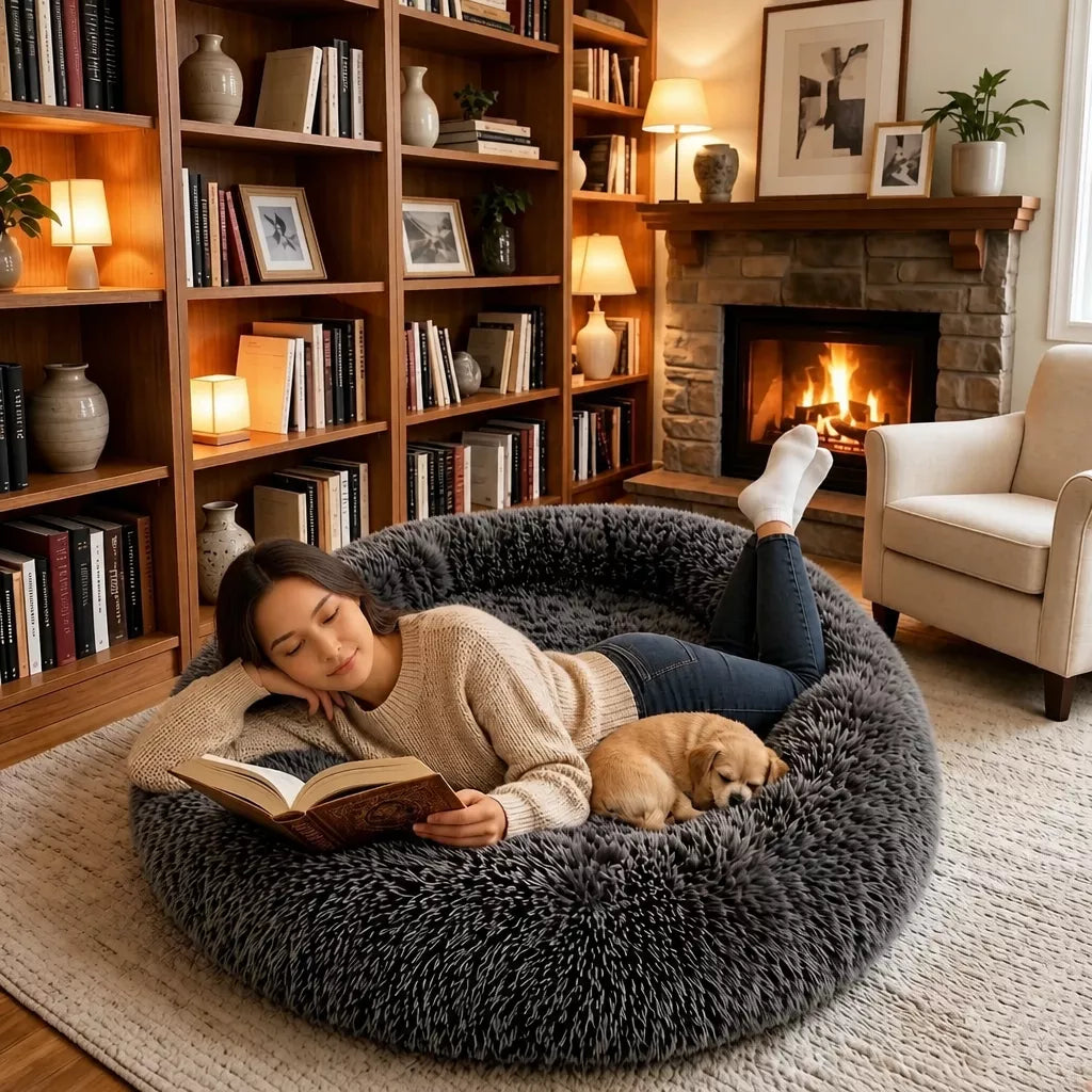 Extra-Large Washable Plush Pet Bed