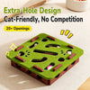 Square Plush Cat Toy with Three Bells