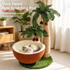 Vertical Coconut Tree Cat Scratcher with Integrated Cat Bed