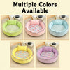 Floral Round Pet Bed for Cats and Small Dogs