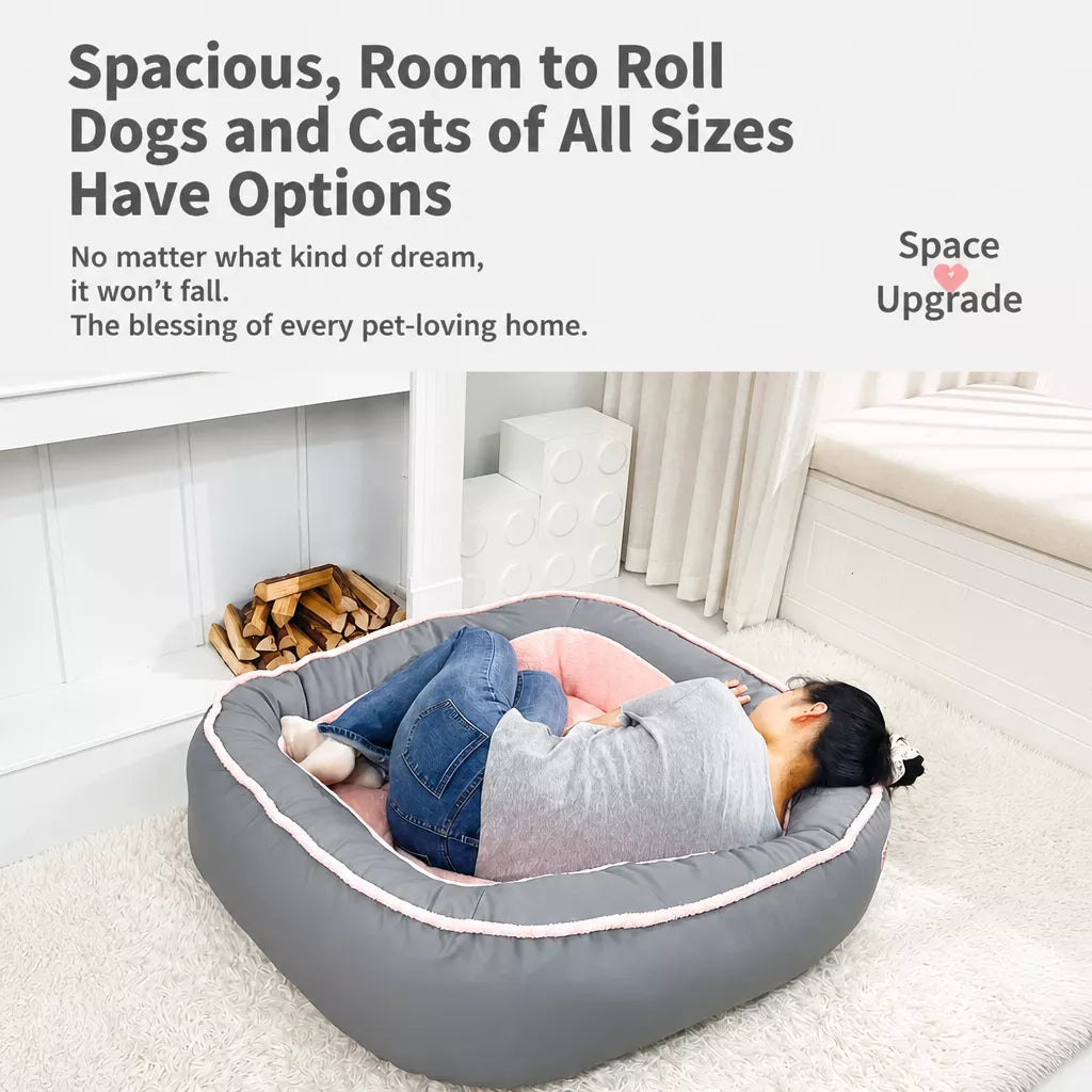 Reversible Washable Nylon Pet Bed for Dogs and Cats