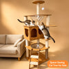 Large Wooden Cat Tree with Space Capsule & Scratching Post