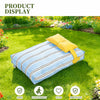 Striped Pet Beds with Pillow – Round, Long & Flat Styles