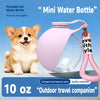 Portable Pet Water Bottle with Fold-Down Bowl and Strap