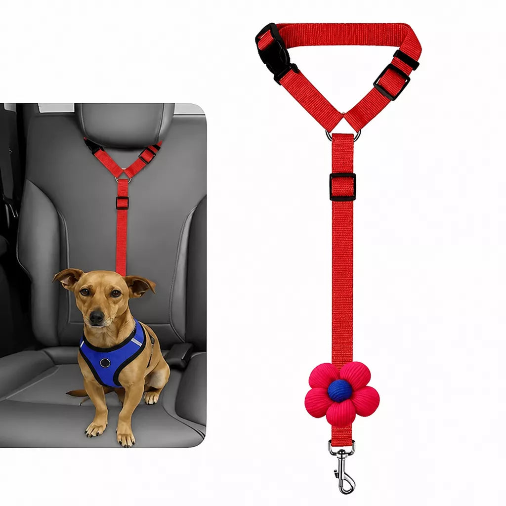 Nylon Pet Car Tether for Dogs and Cats p-05425