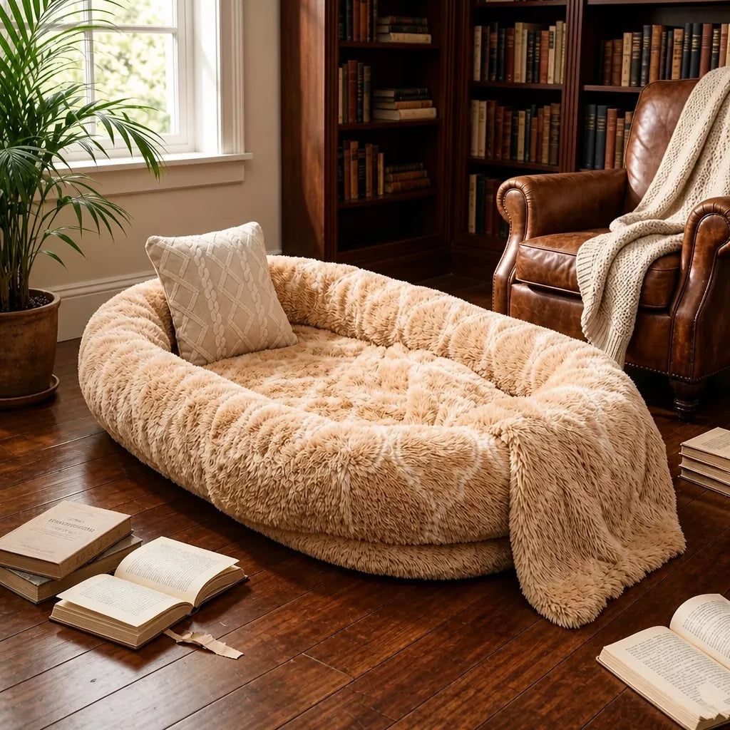 Extra-Large Washable Plush Pet Bed