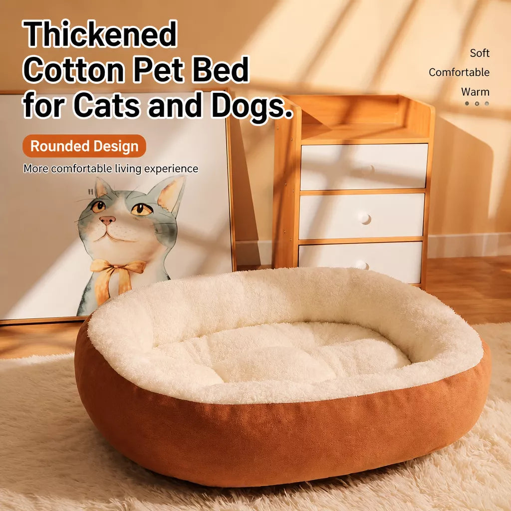 Removable-Washable Pet Bed for Dogs and Cats