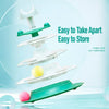 Cat Spinning Wheel Toy with Feather Wand and Colorful Balls