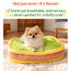 Color-Block Plush Pet Bed with Removable, Washable Design