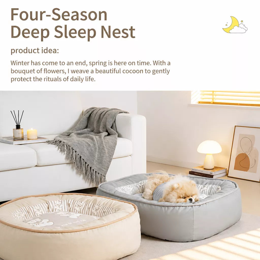 Reversible Washable Nylon Pet Bed for Dogs and Cats