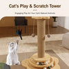 Vertical Sisal Cat Scratching Post with Integrated Climbing Features