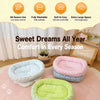 Floral Round Pet Bed for Cats and Small Dogs