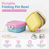 Portable Foldable Double Pet Bowl Set with Snack Tray
