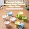 Cheese-Shaped Raised Ceramic Double Bowl Set for Cats and Dogs