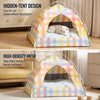 Semi-Enclosed Four-Sided Cat Tent Bed