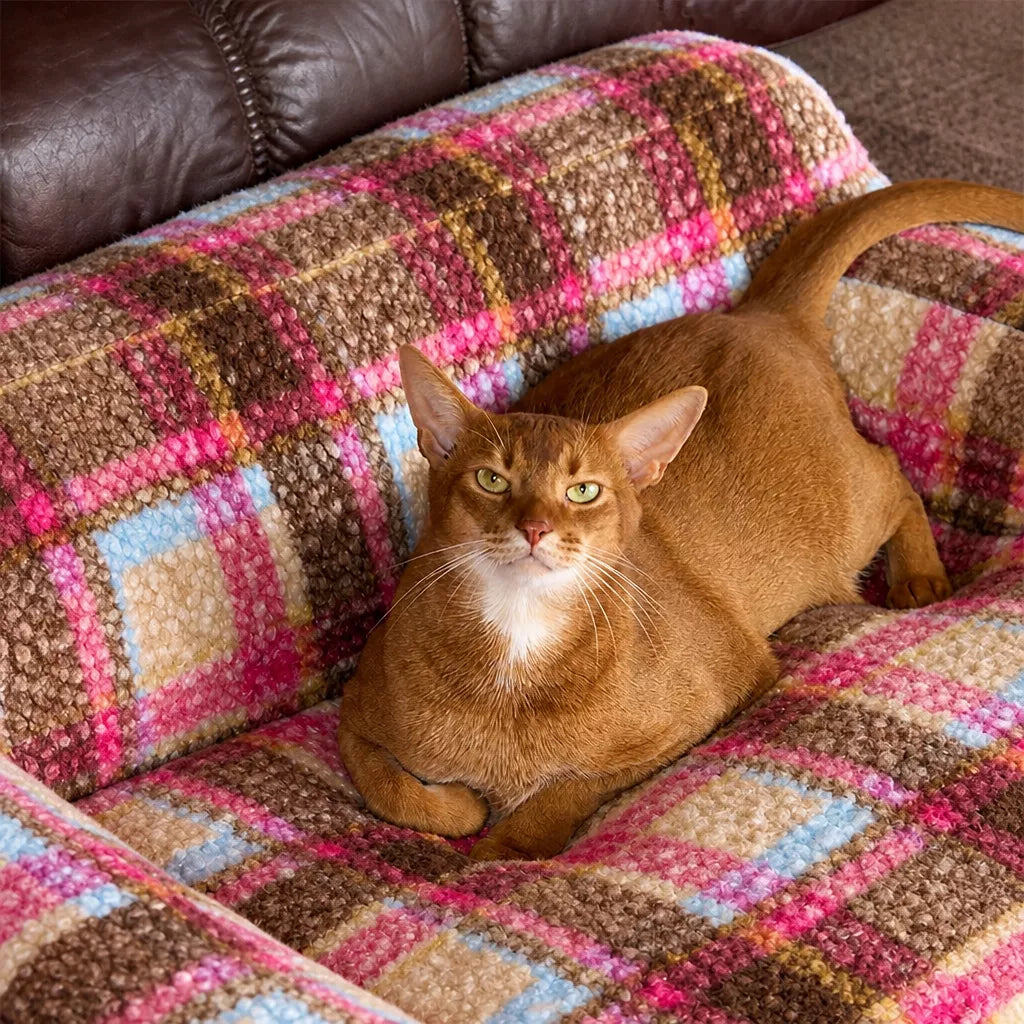 Vintage Plush Pet Sofa Bed for Dogs & Cats