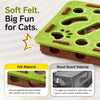 Square Plush Cat Toy with Three Bells