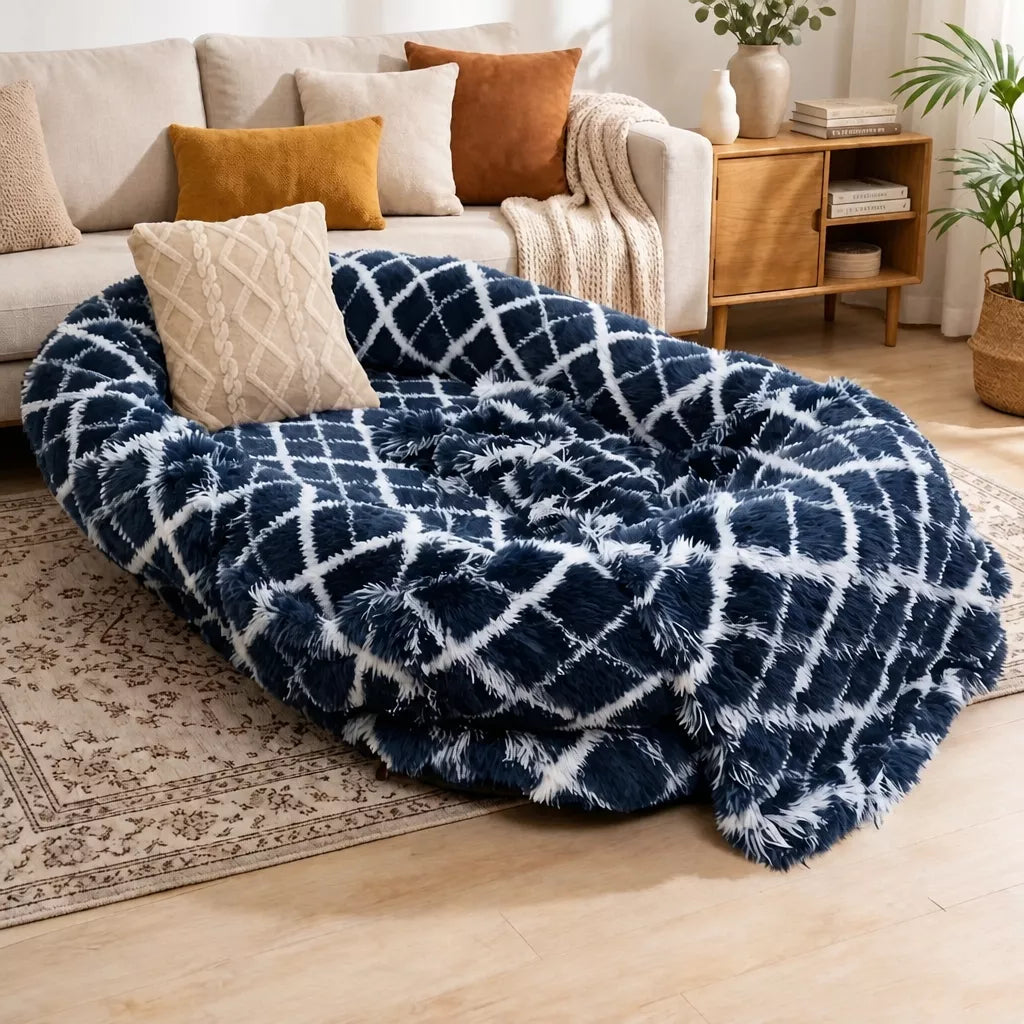 Extra-Large Washable Plush Pet Bed