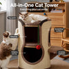 Sisal Barrel Cat Tower with Hideaways and Scratching Areas