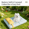 Striped Pet Beds with Pillow – Round, Long & Flat Styles