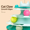 Cat Spinning Wheel Toy with Feather Wand and Colorful Balls