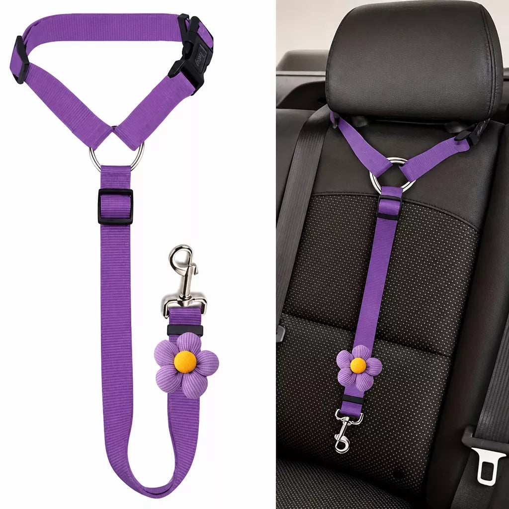 Reflective Retractable Pet Car Seat Belt Leash p-05442