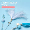Cat Teaser Wand Toy with Feather and Bell Details