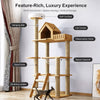 Cat Tree with Scratching Post and Enclosed Hideaway