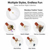 Retractable Cat Teaser Wand with Interchangeable Toy Heads