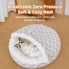 Covered Plush Pet Bed for Cats and Small Dogs