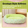 Floral Round Pet Bed for Cats and Small Dogs