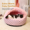 Cozy Semi-Enclosed Pet Bed for Cats and Small Dogs
