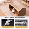 Enclosed Washable Pet Bed with Removable Cover for Cats & Dogs
