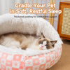 Covered Plush Pet Bed for Cats and Small Dogs