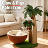 Vertical Coconut Tree Cat Scratcher with Integrated Cat Bed