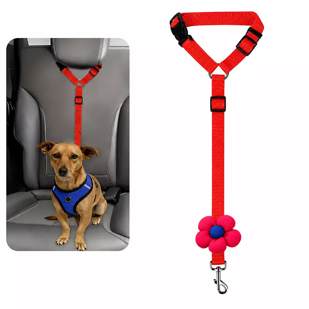 Reflective Retractable Pet Car Seat Belt Leash p-05442