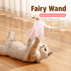 Cat Teaser Wand Toy with Feather and Bell Details