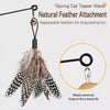 Cat Teaser Wand with Detachable Feather and Bell Attachment