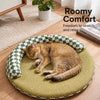 Round Cat Bed with Removable Washable Mat