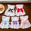 Cotton Bow Dress for Dogs and Cats