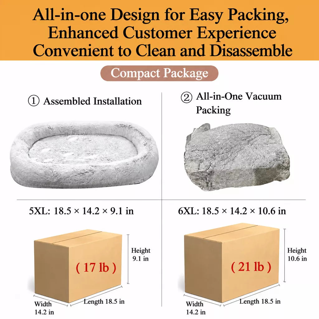 Extra-Large Washable Plush Pet Bed