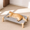 Elevated Pet Cot Bed with Scratching Surface