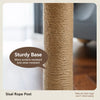 Compact Cat Tree with Sisal Scratcher and Cat Bed