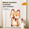 Vertical Wall-Mounted Cat Scratcher with Self-Adhesive Backing