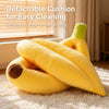 Banana-Shaped Plush Pet Bed for Dogs & Cats